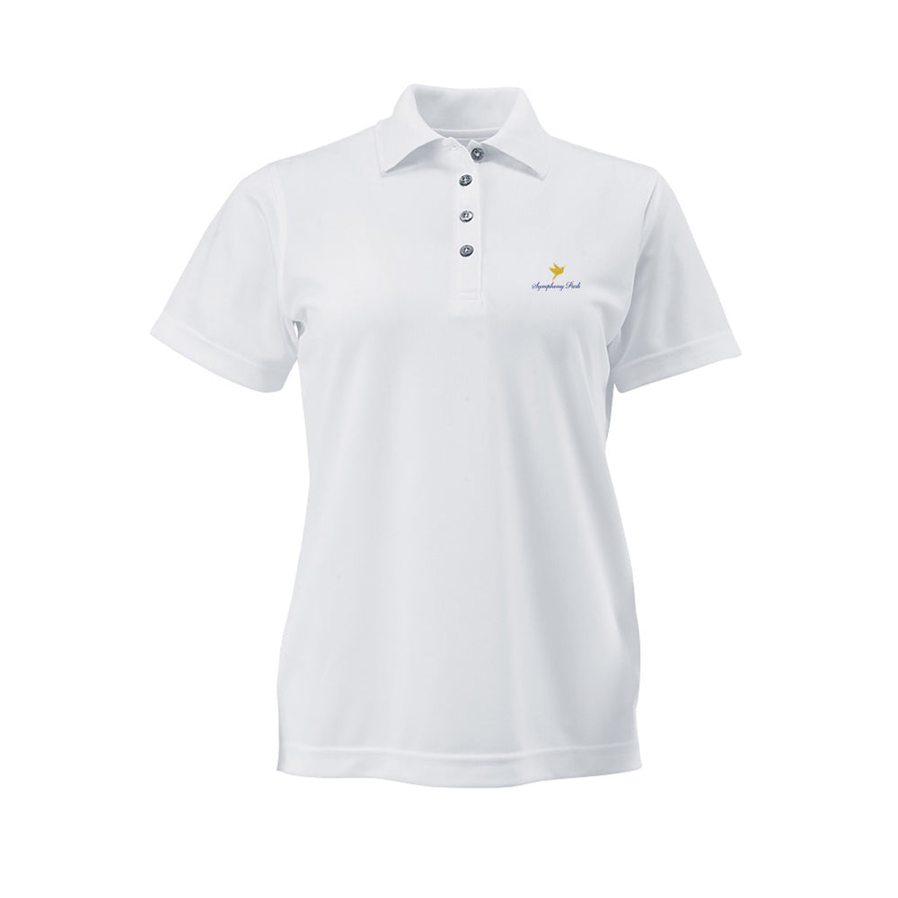 Symphony Park - Ladies Saratoga Mesh Polo (White)