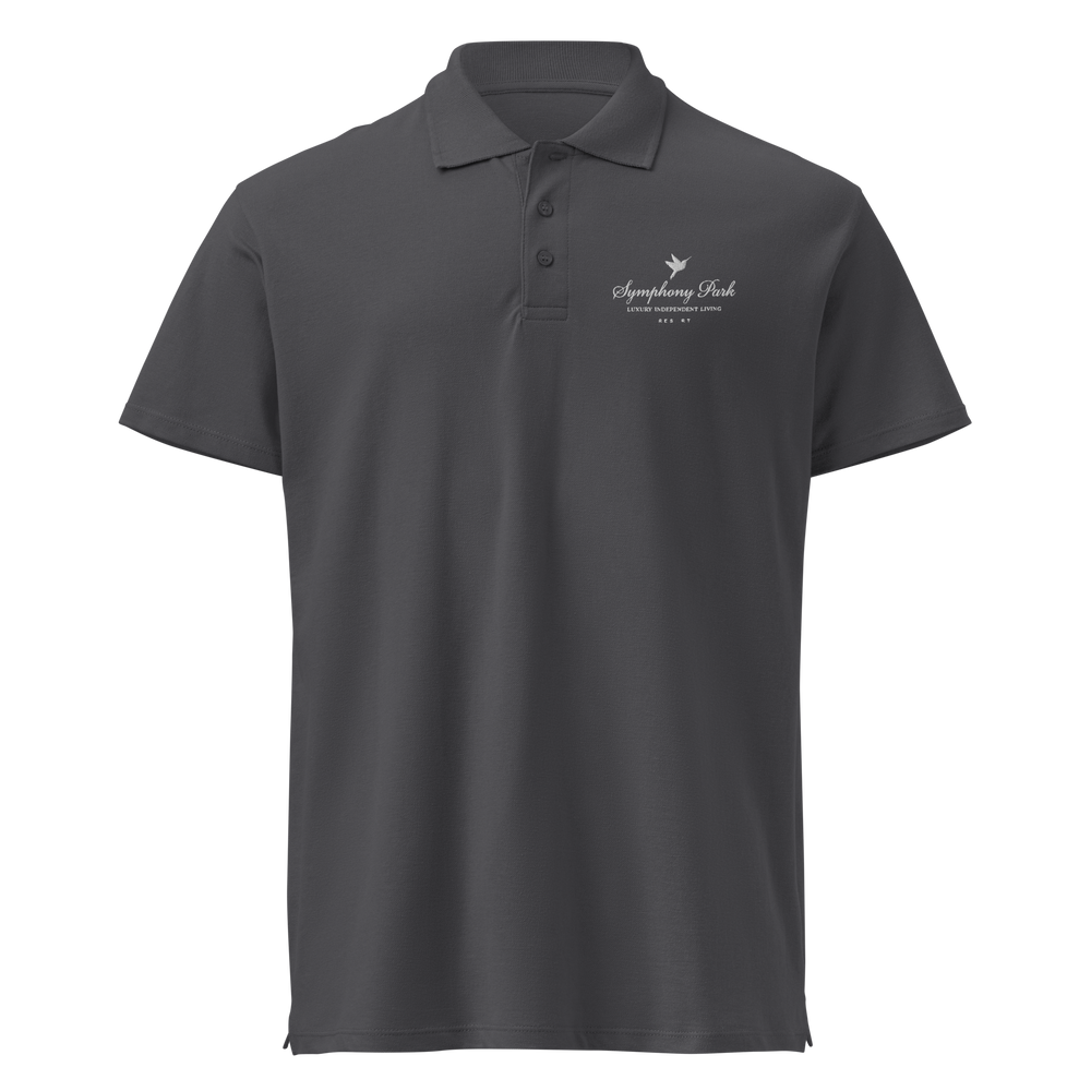 Mouse Grey Symphony Park premium pique polo, front