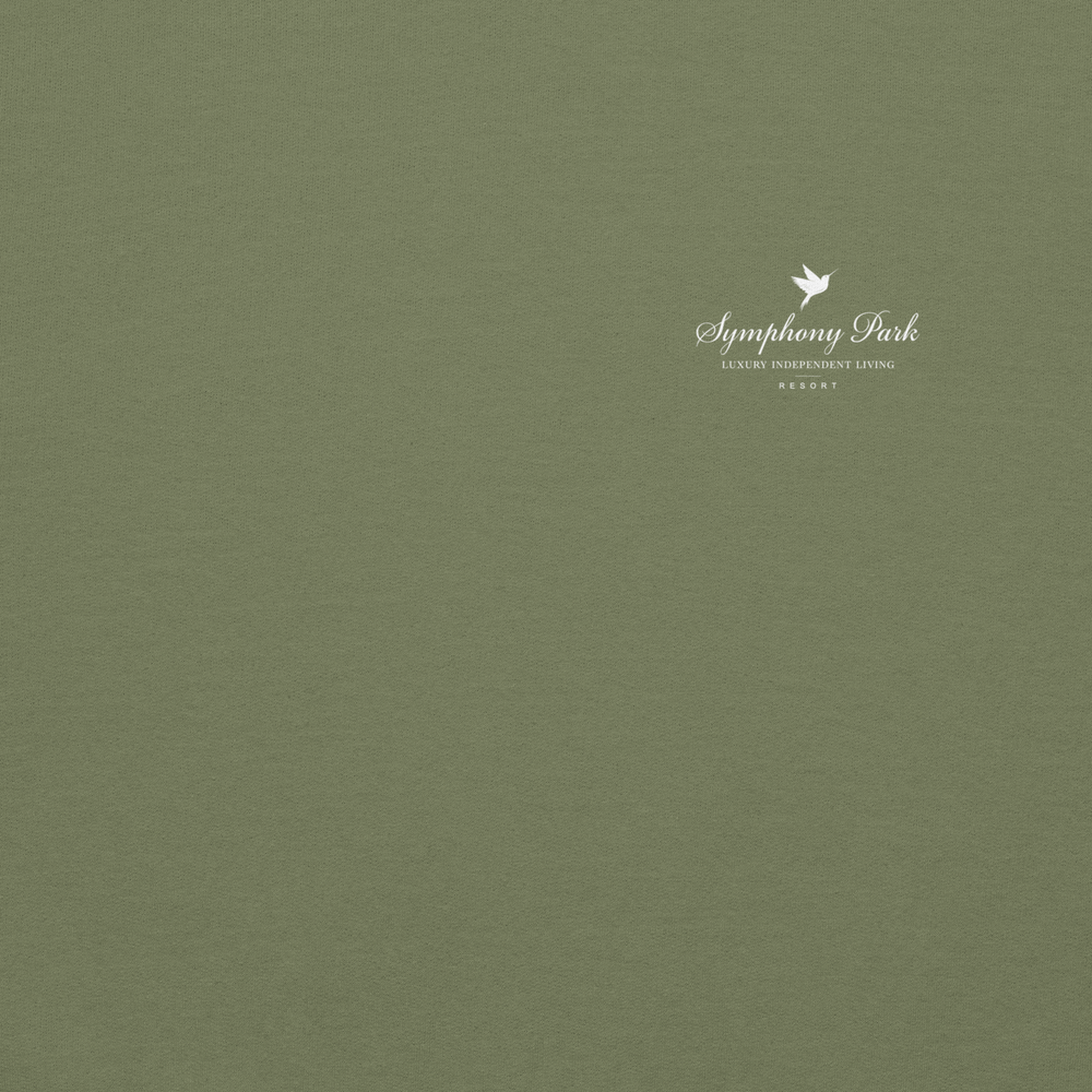 Military Green Symphony Park hoodie, front