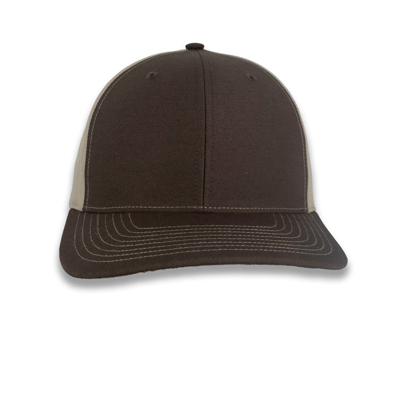 Richardson Split Twill Trucker - Brown/Khaki