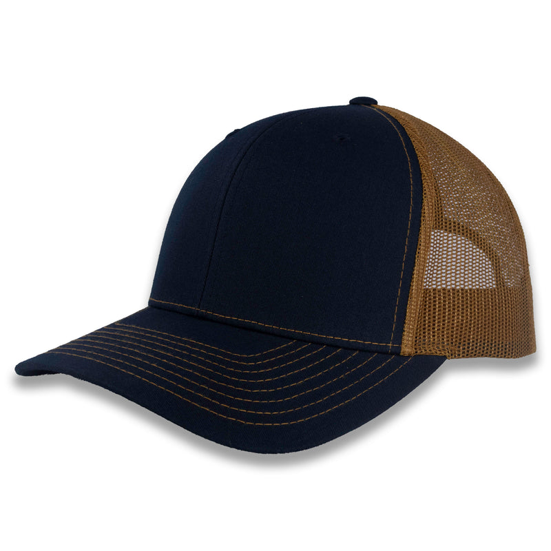 Richardson 112 Split Trucker - Navy/Carmel