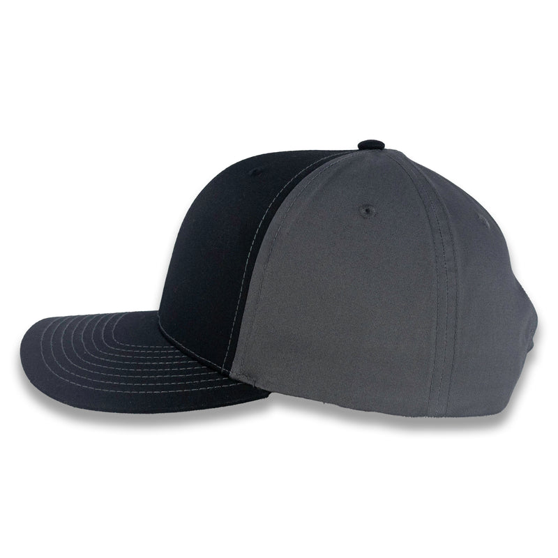 Richardson Split Twill Trucker - Black/Charcoal