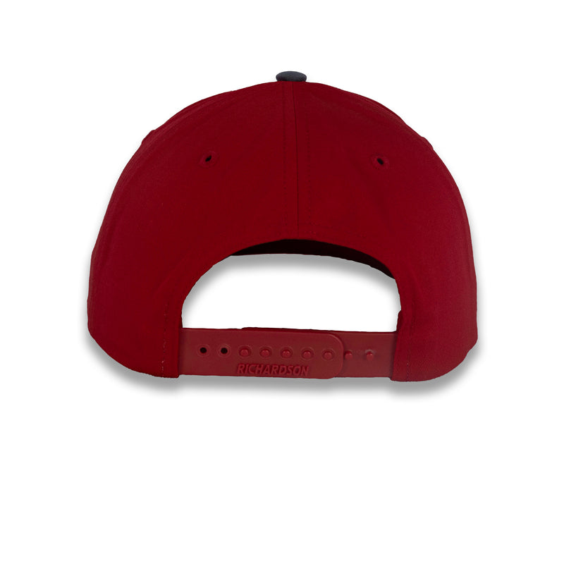 Richardson Split Twill Trucker - Charcoal/Red
