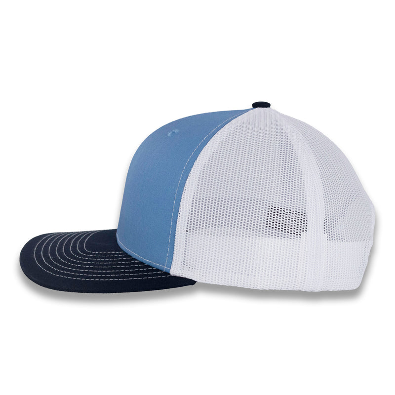 Richardson 112 Tri-Color Trucker - Columbia Blue/White/Navy