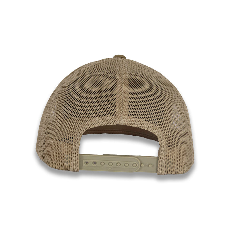 Yupoong Five-Panel Classic Mesh Trucker's Cap - Multicam Arid/Tan