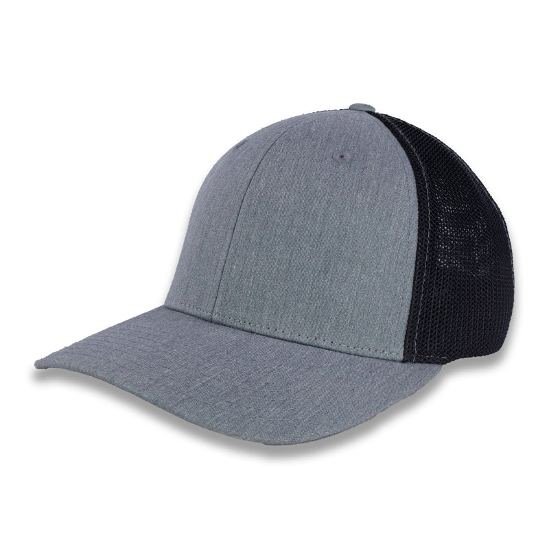 Richardson R-Flex Trucker Cap - Heather Gray/Black