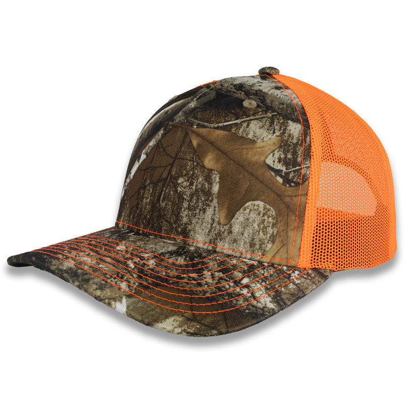 Richardson Five Panel Trucker - Realtree - Edge Neon Orange