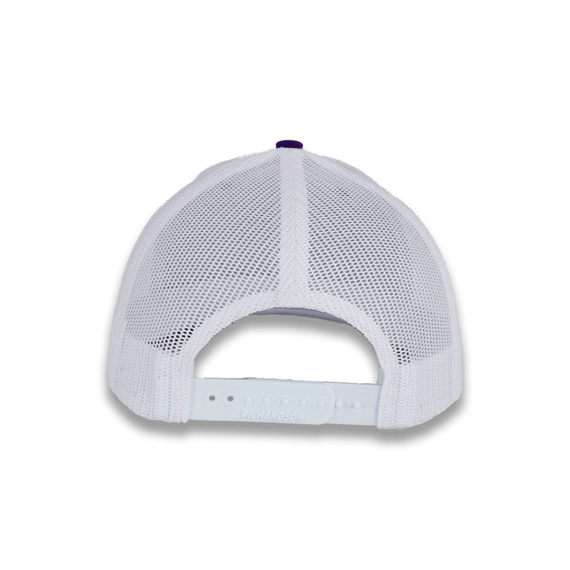Richardson 112 Split Trucker - Purple/White
