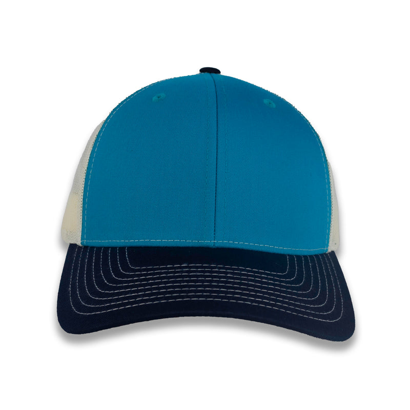 Richardson 112 Tri-Color Trucker - Blue Teal/Birch/Navy