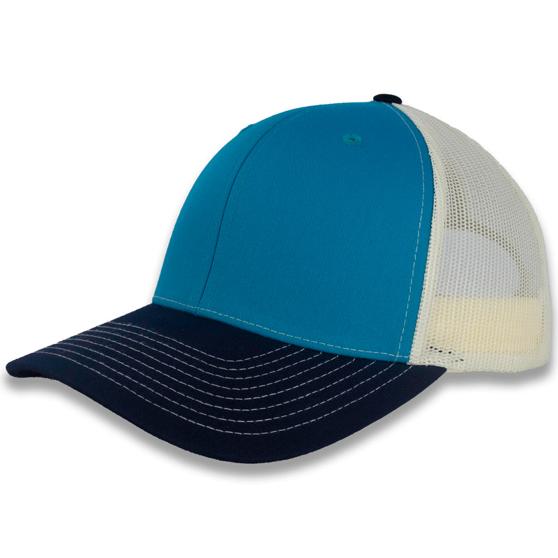 Richardson 112 Tri-Color Trucker - Blue Teal/Birch/Navy