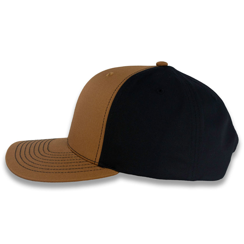 Richardson Split Twill Trucker - Caramel/Black