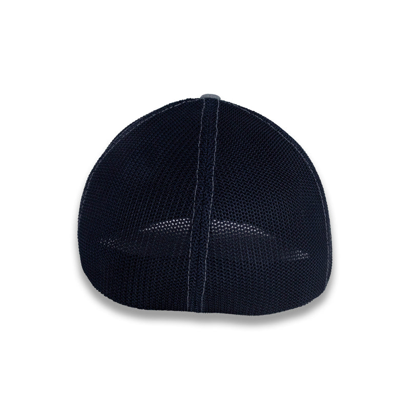 Richardson R-Flex Trucker Cap - Heather Gray/Navy