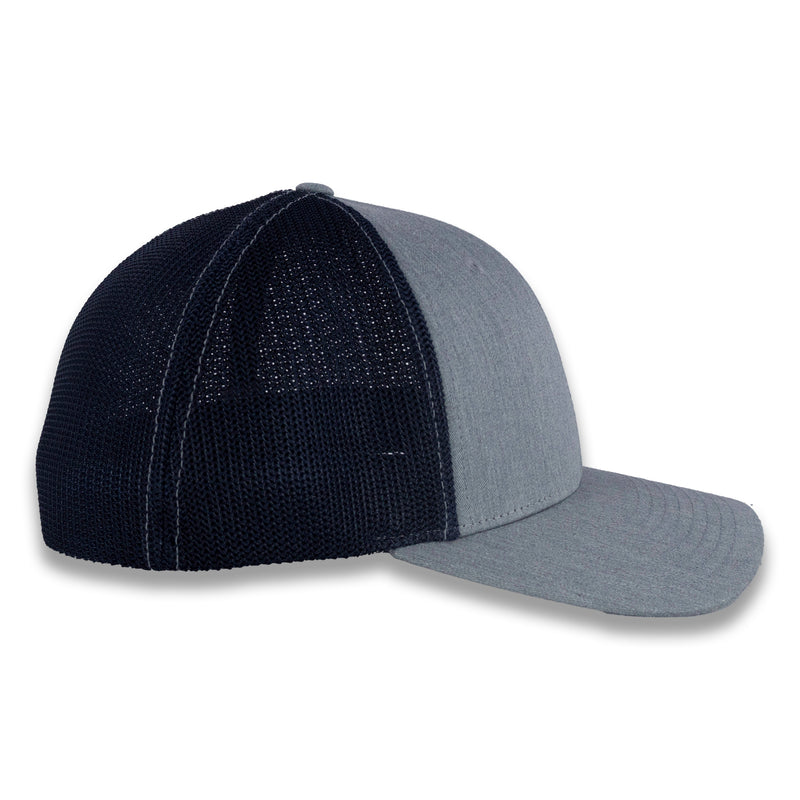 Richardson R-Flex Trucker Cap - Heather Gray/Navy