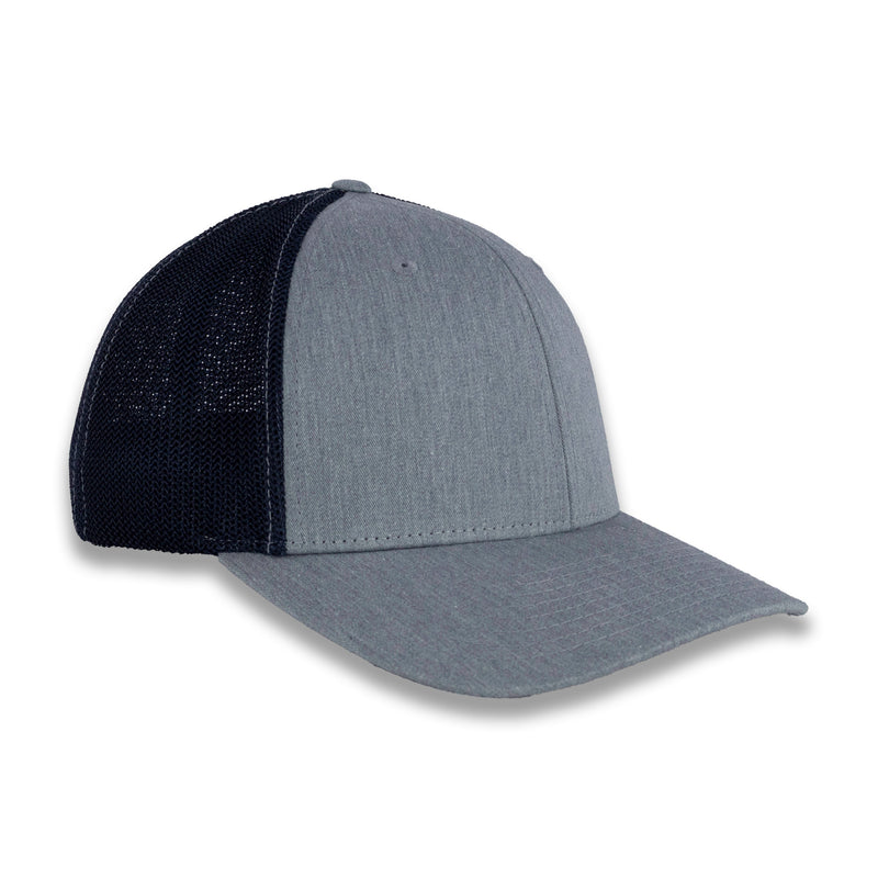 Richardson R-Flex Trucker Cap - Heather Gray/Navy