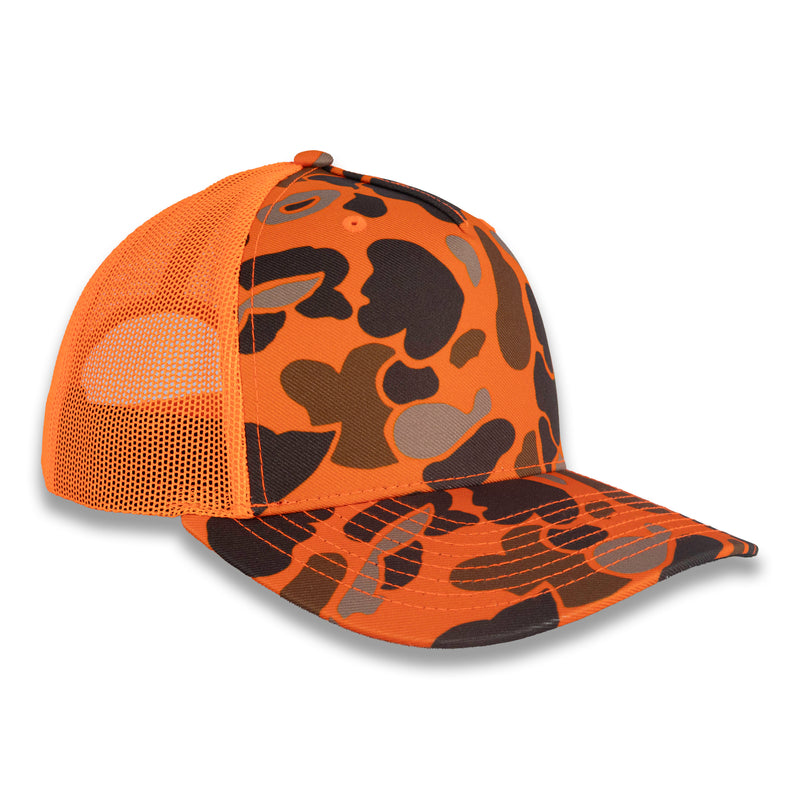 Richardson Five Panel Trucker - Duck - Blaze Duck Camo Blaze