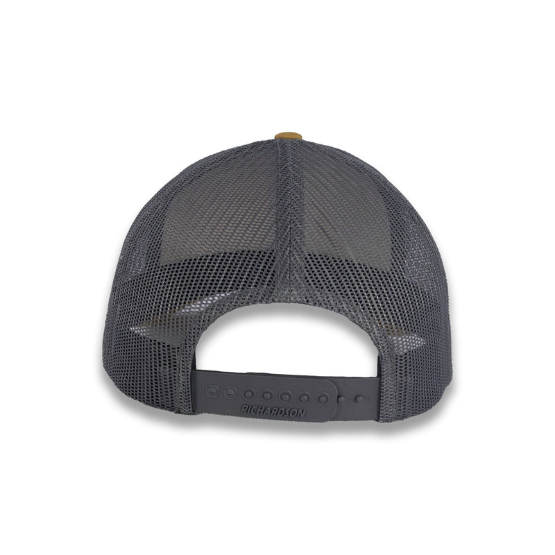 Richardson 112 Tri-Color Trucker - Mink Beige/Charcoal/Amber Gold