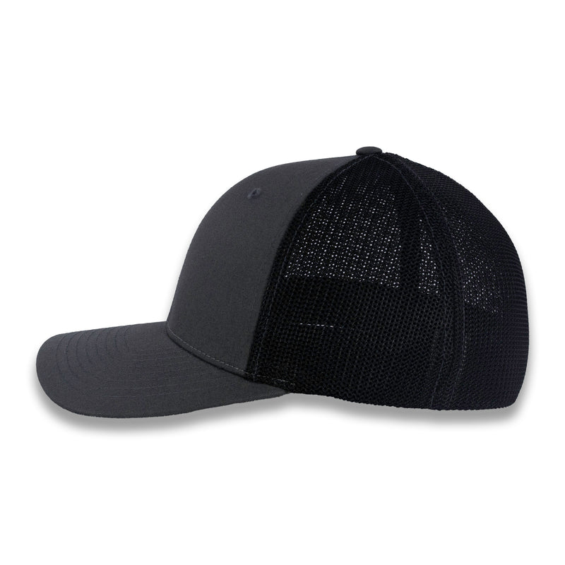 Richardson R-Flex Trucker Cap - Charcoal/Black