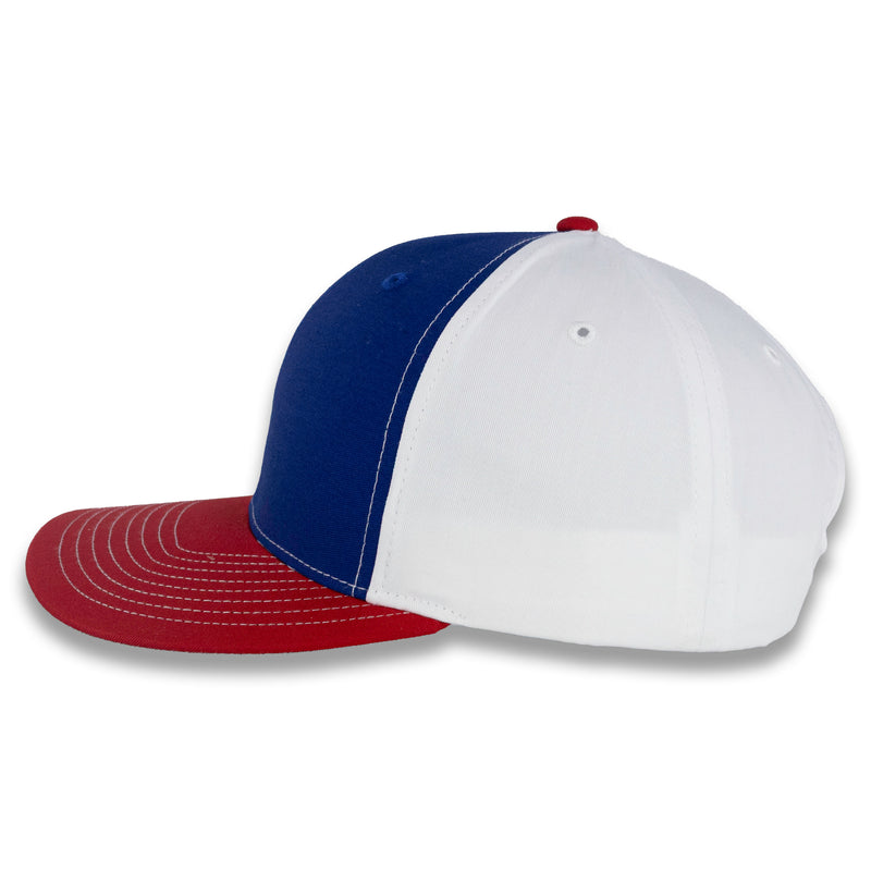 Richardson Tri-Color Twill Trucker -Royal/White/Red