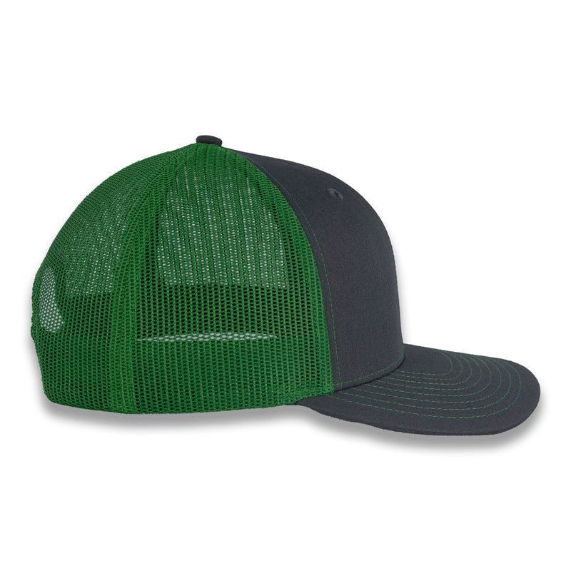 Richardson 112 Split Trucker - Charcoal/Kelly