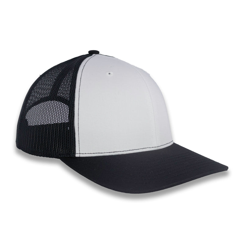 Richardson 112 Split Trucker - White/Black