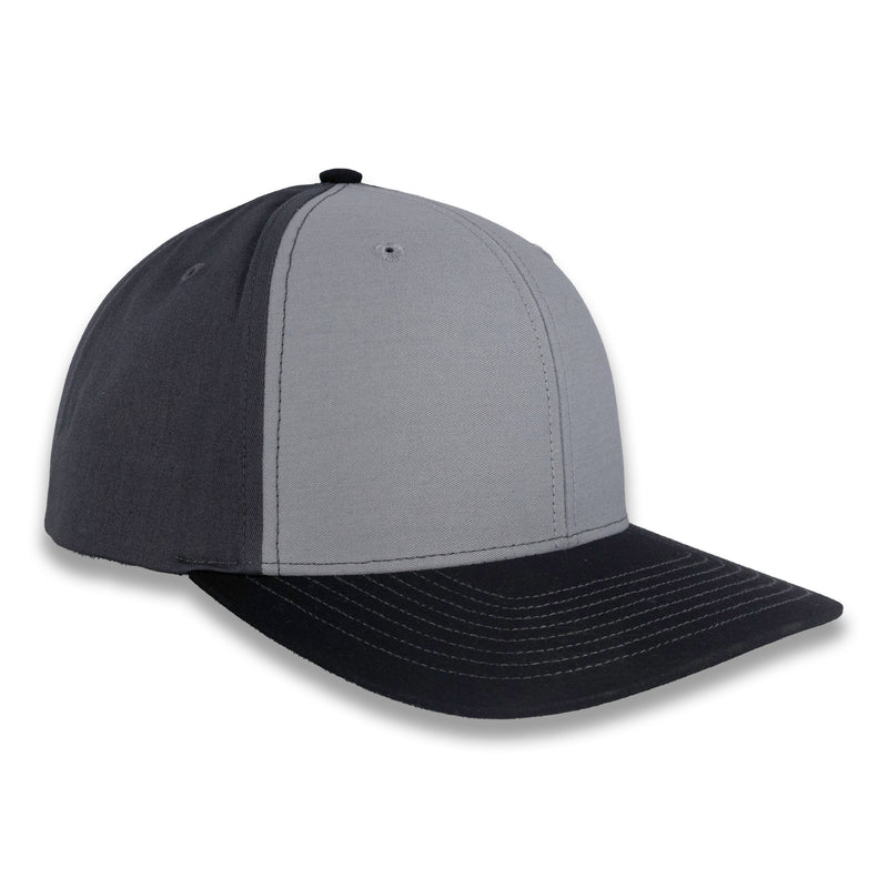 Richardson Tri-Color Twill Trucker - Gray/Charcoal/Black