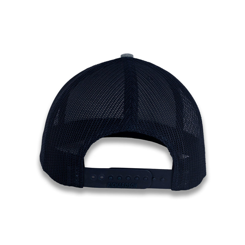 Richardson 112 Split Trucker - Heather Gray/Navy