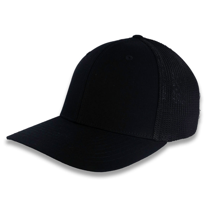 Richardson R-Flex Trucker Cap - Black/Black