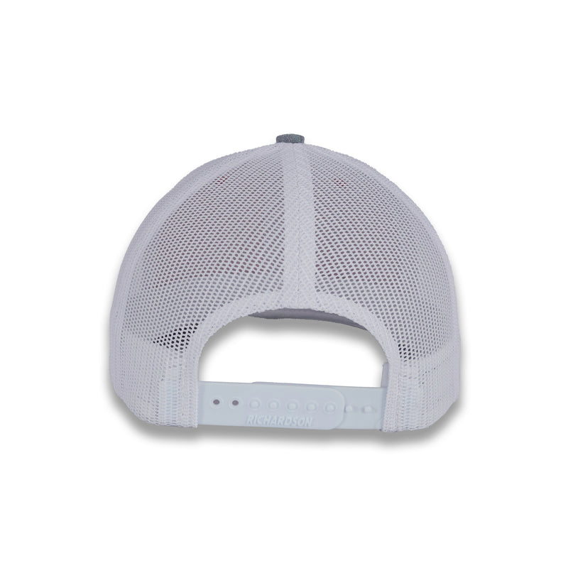 Richardson 112 Tri-Color Trucker - Red/White/Heather Gray