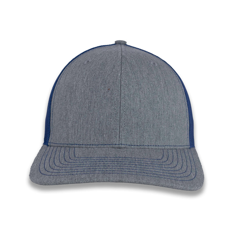 Richardson 112 Split Trucker - Heather Gray/Royal