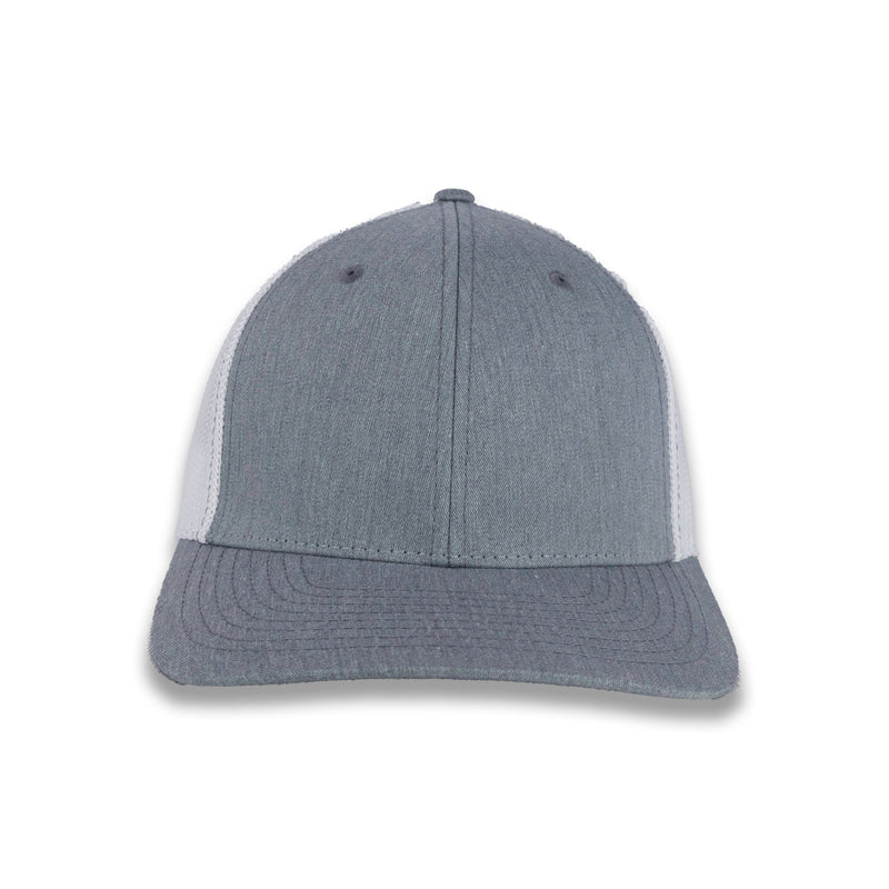 Richardson R-Flex Trucker Cap - Heather Gray/White