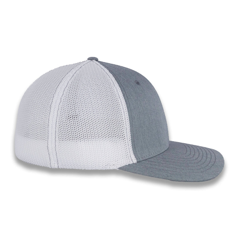 Richardson R-Flex Trucker Cap - Heather Gray/White