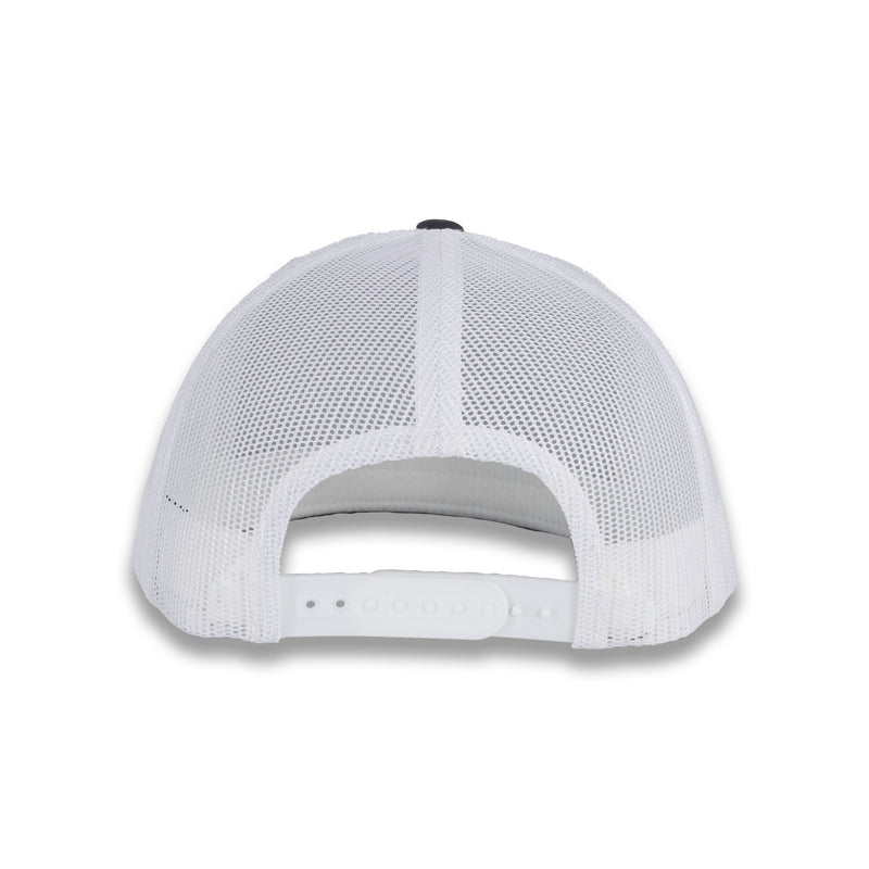 Yupoong Five-Panel Classic Mesh Trucker's Cap - Charcoal/White