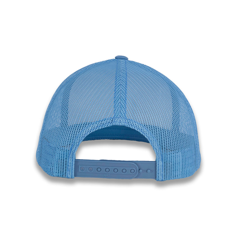 Yupoong Five-Panel Classic Mesh Trucker's Cap - Carolina Blue/White/Carolina Blue