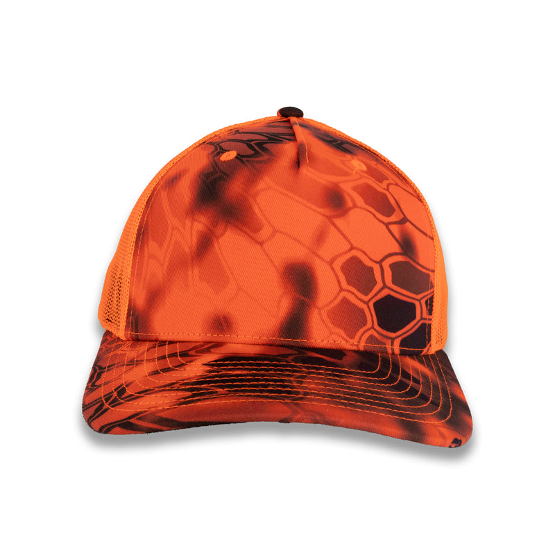 Richardson Five Panel Trucker - Kryptek - Inferno Blaze Orange