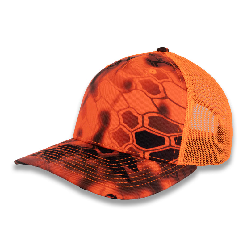 Richardson Five Panel Trucker - Kryptek - Inferno Blaze Orange