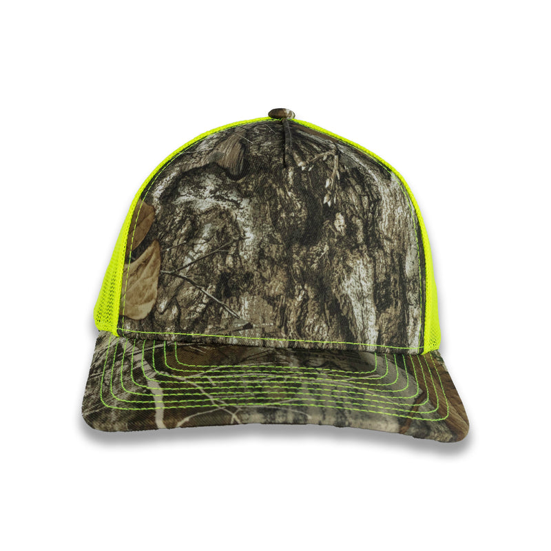 Richardson Five Panel Trucker - Realtree - Edge Neon Yellow