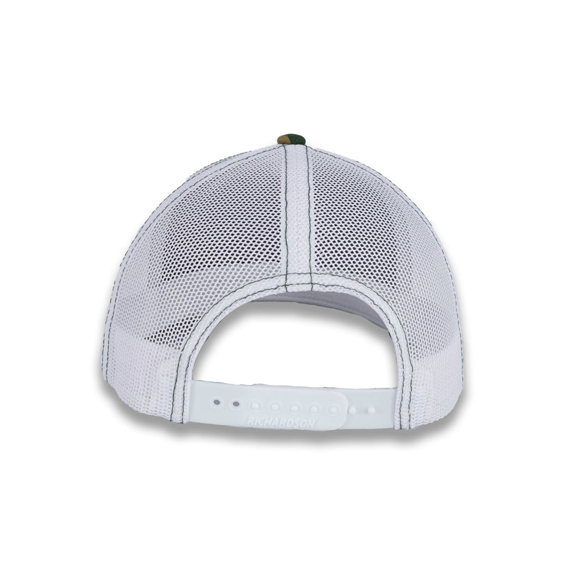 Richardson Five Panel Trucker - Military - Green Camo/White