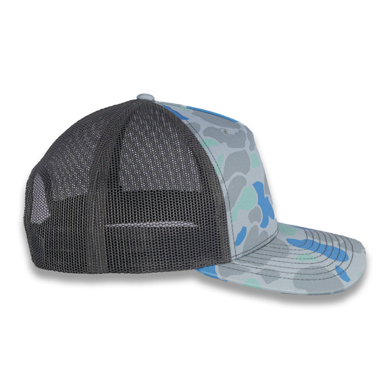 Richardson Five Panel Trucker - Duck - Saltwater Duck Camo Charcoal