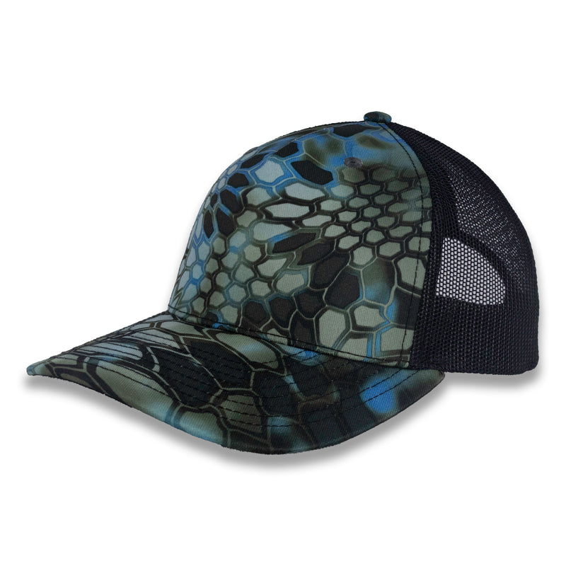 Richardson Five Panel Trucker - Kryptek - Neptune Black