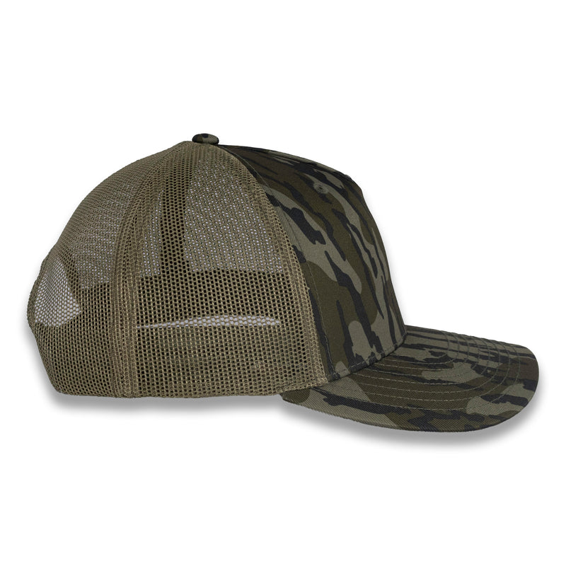 Richardson Five Panel Trucker - Mossy Oak - Bottomland/Loden