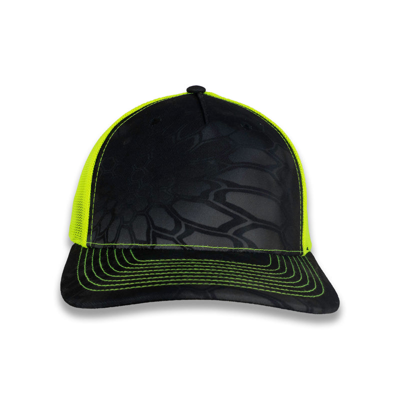 Richardson Five Panel Trucker - Kryptek - Typhon Neon Yellow