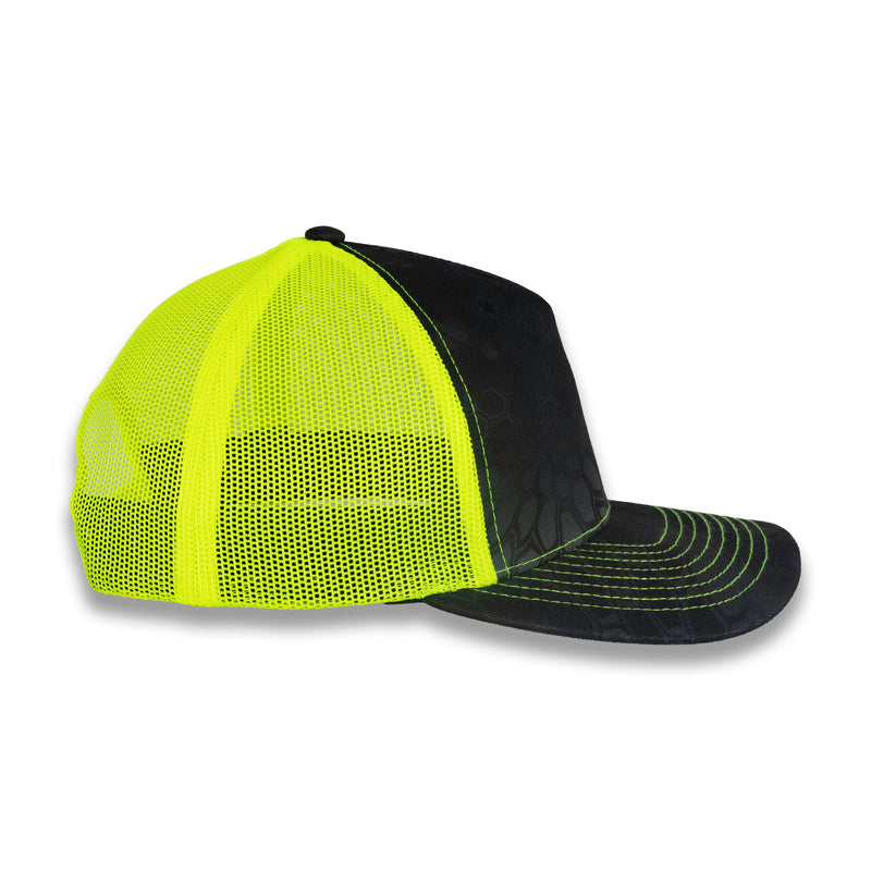 Richardson Five Panel Trucker - Kryptek - Typhon Neon Yellow