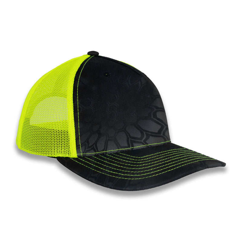 Richardson Five Panel Trucker - Kryptek - Typhon Neon Yellow