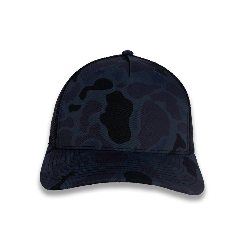 Richardson Five Panel Trucker - Duck - Admiral Duck Camo/Black