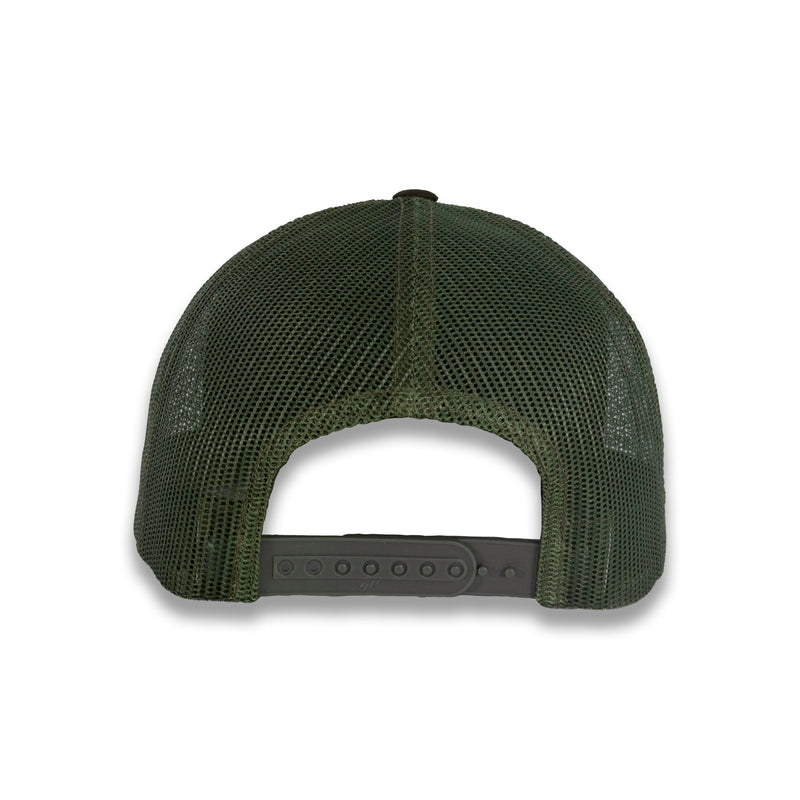 Yupoong Five-Panel Classic Mesh Trucker's Cap - Multicam Tropic/Green
