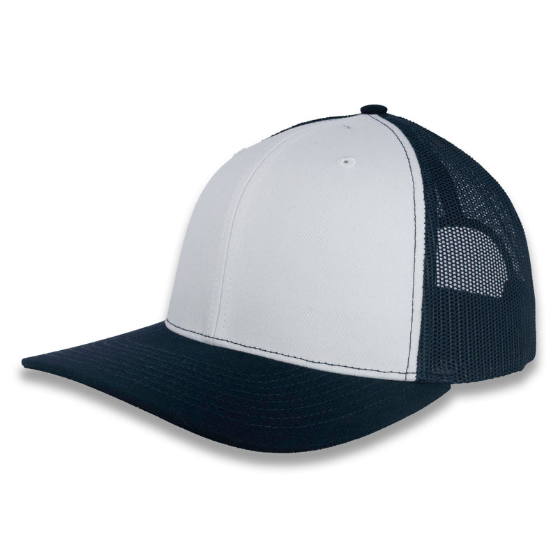 Richardson 112 Split Trucker - White/Navy