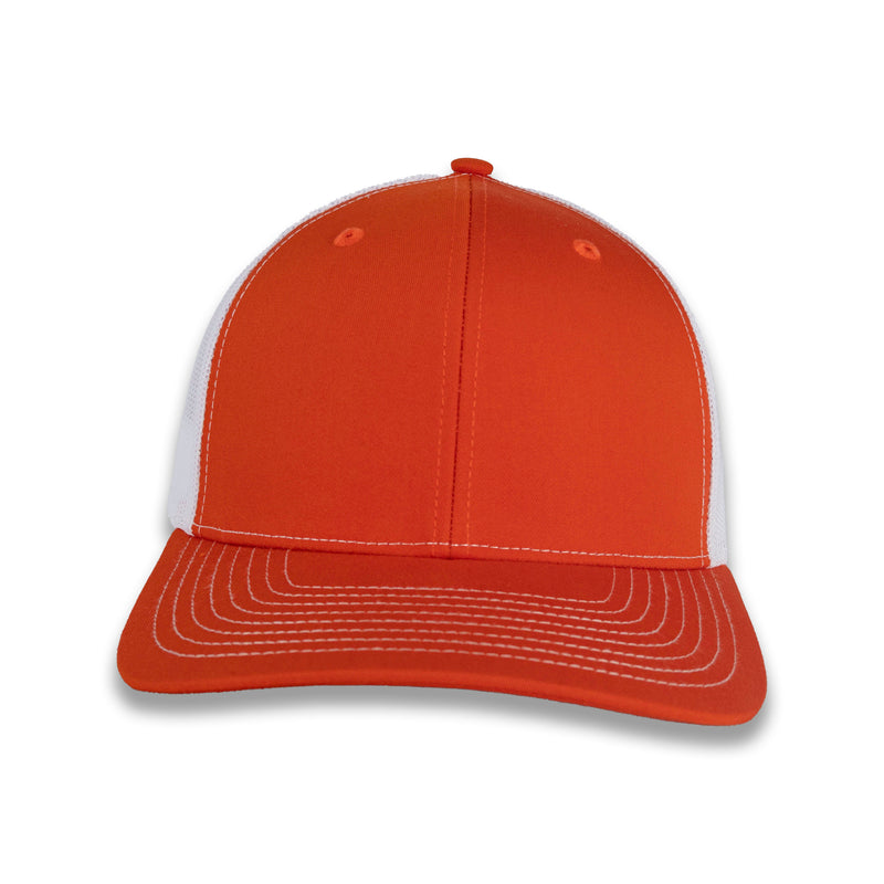 Richardson 112 Split Trucker - Orange/White