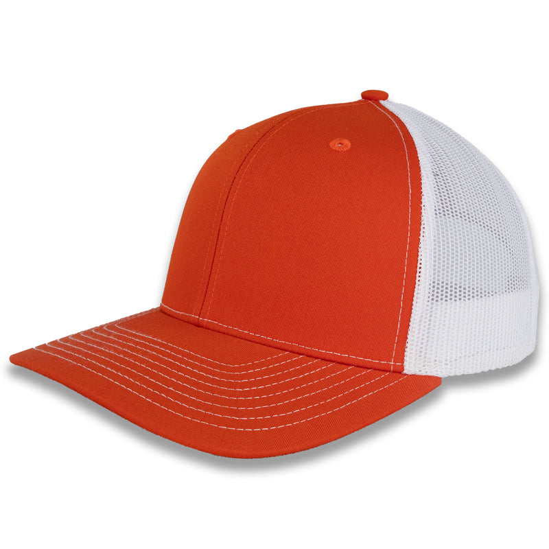 Richardson 112 Split Trucker - Orange/White