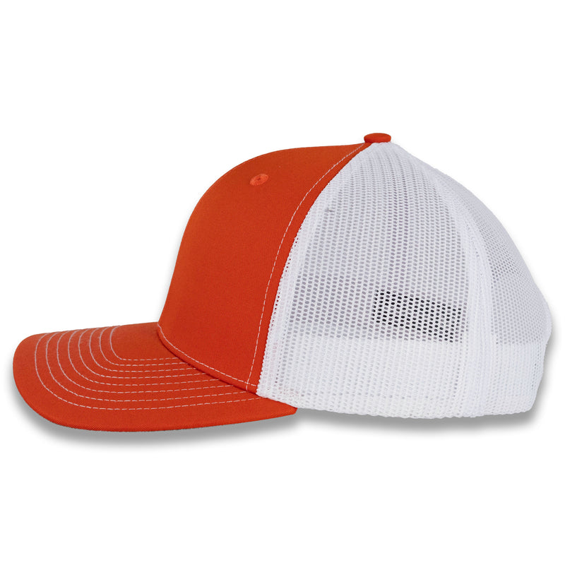 Richardson 112 Split Trucker - Orange/White