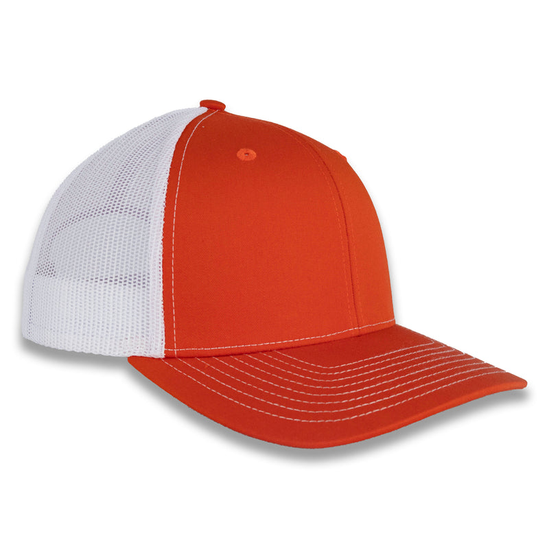 Richardson 112 Split Trucker - Orange/White